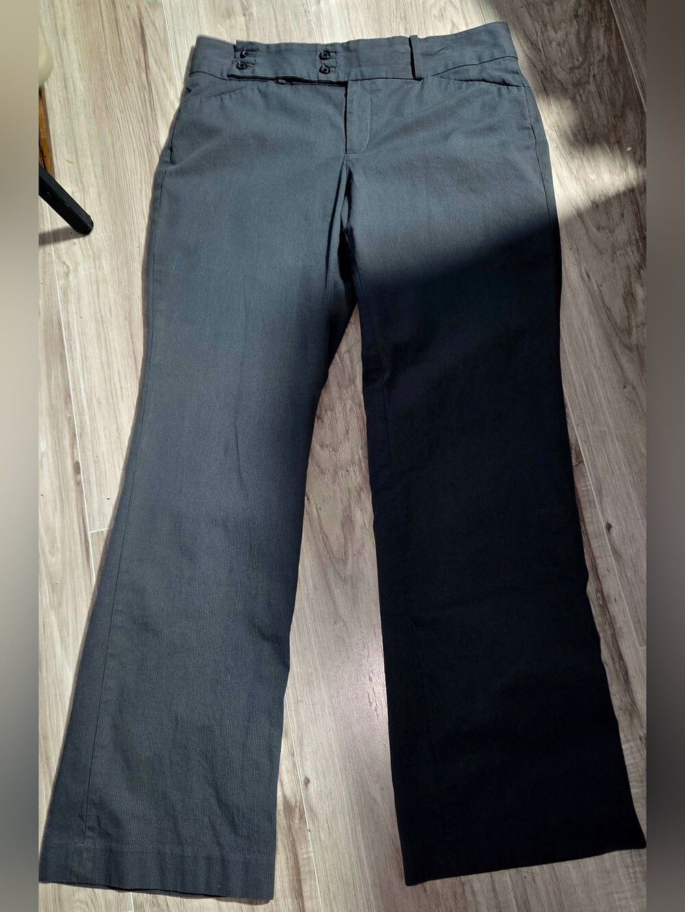 Banana Republic Gray Jackson Fit Stretch Low-Rise Flare Leg Pants 10